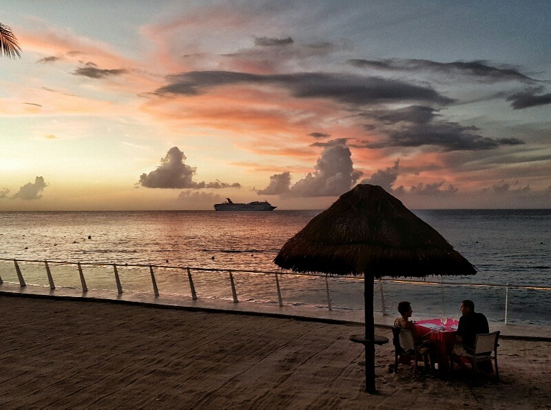 Sunset from our Family Suite Cozumel Palace Riviera Maya