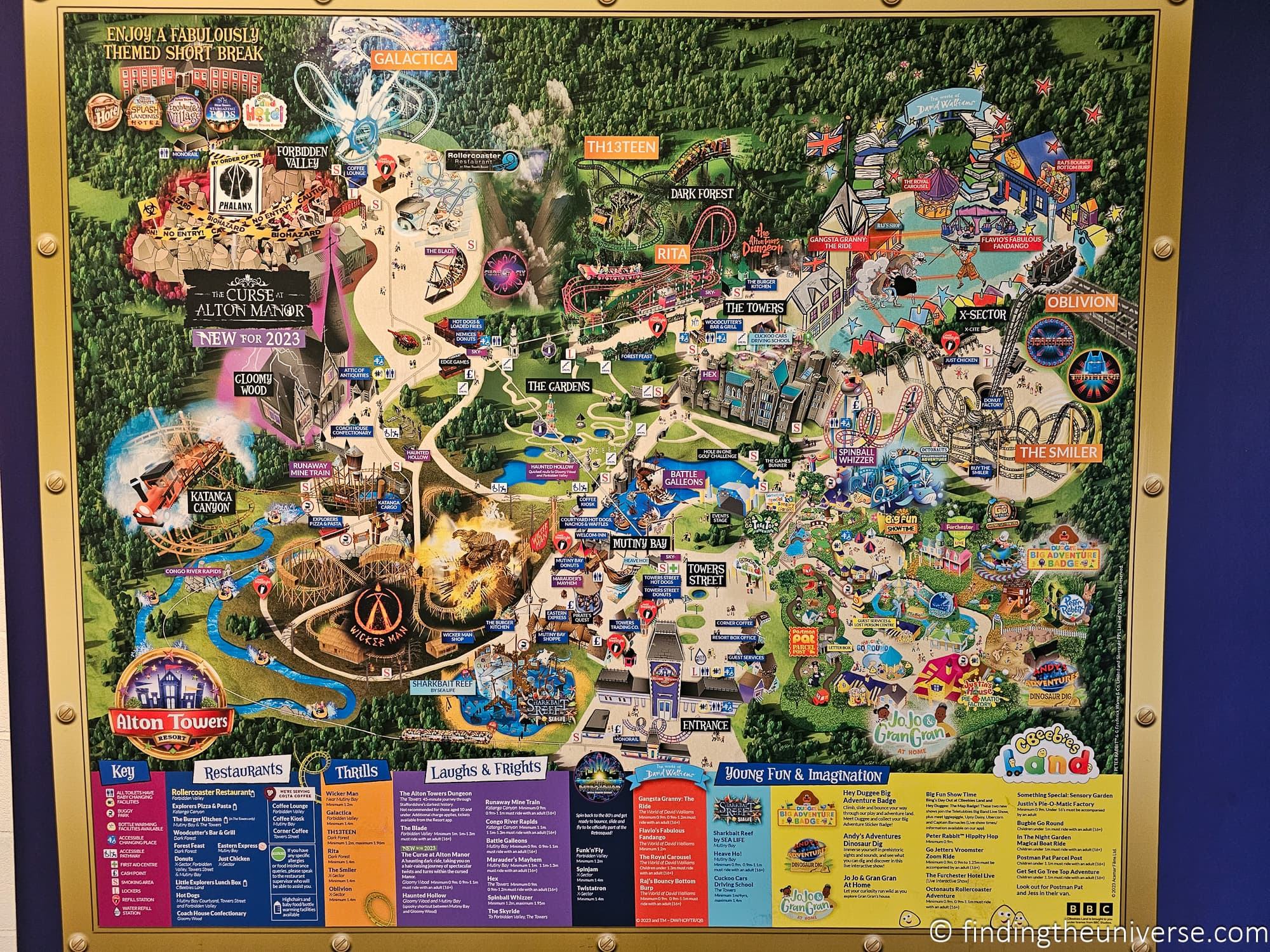 Alton Towers 2023 Map