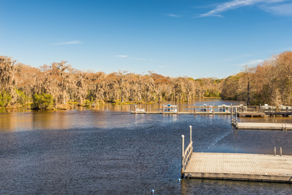 Edward Ball Wakulla Springs state park. This florida state park is located south of Tallahassee, Florida.