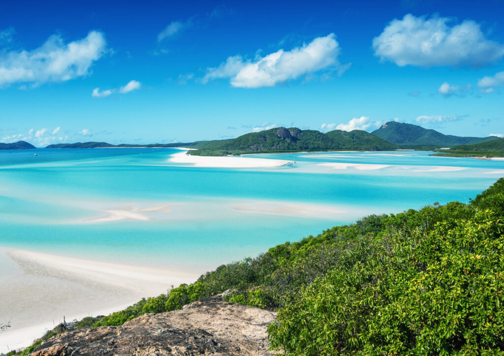 Whitehaven beach in the Whitsunday archipelago, Australia.