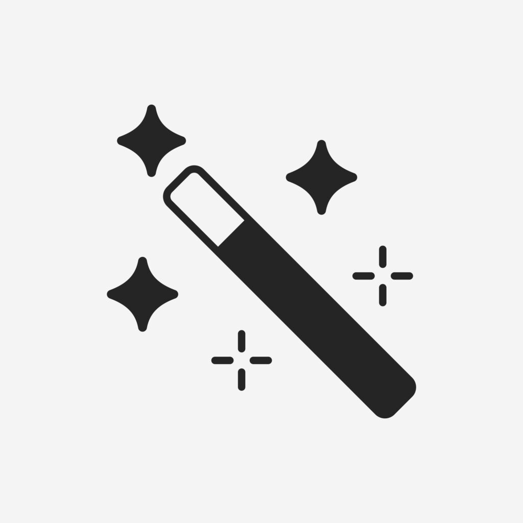 photo edit effects magic wand icon