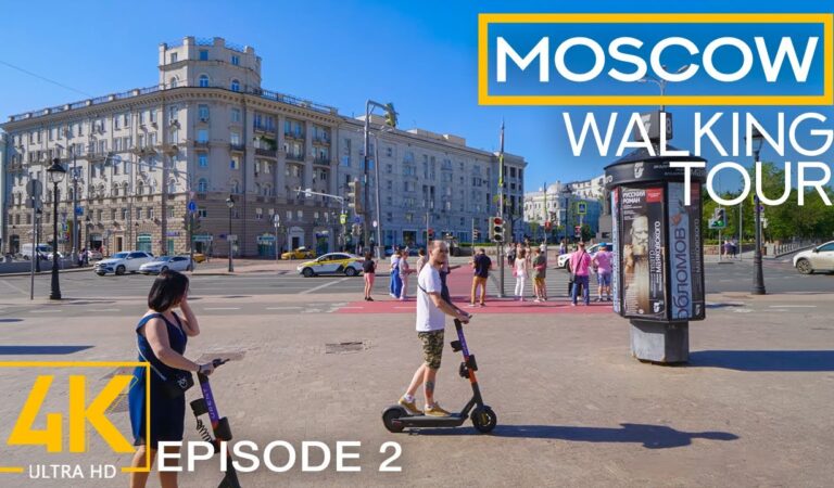 Summer Evening Walk in Moscow – 4K City Tour through Metropolis with Real City Sounds – Part 2