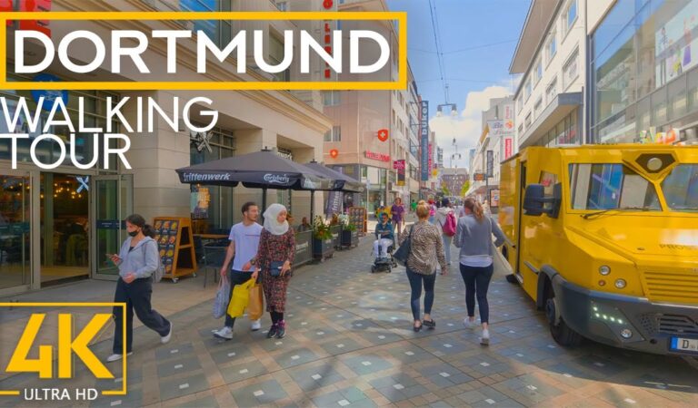 DORTMUND – City Walk in 4K UHD with the City Sounds of Busy Streets – Exploring Cities of Germany