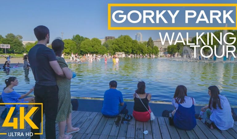 Summer Weekend in Gorky Park – City Life of a Metropolis – 4K City Walk