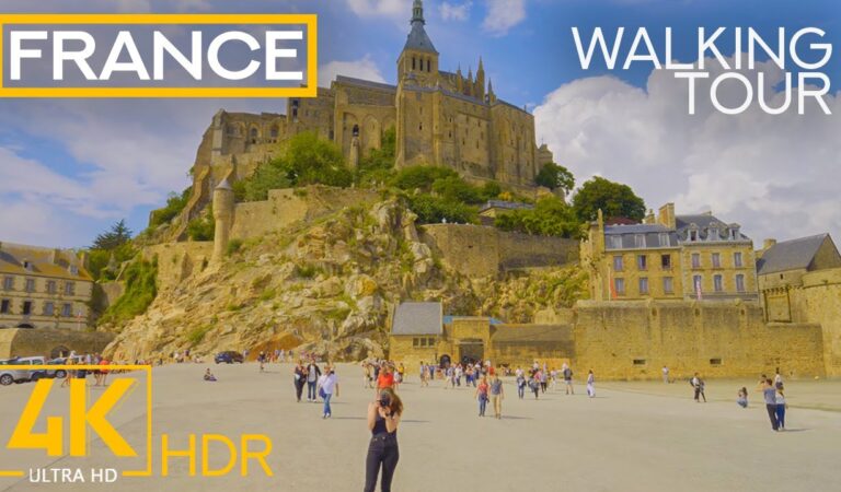 Mont Saint-Michel, a Unique Tidal Island – Walking Tour in 4K HDR – Exploring Cities of France