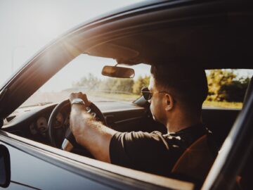 Man driving