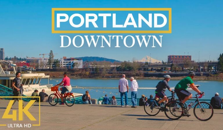 Vibrant Downtown Portland, Oregon – 4K City Life Video before Pandemic (with Music)