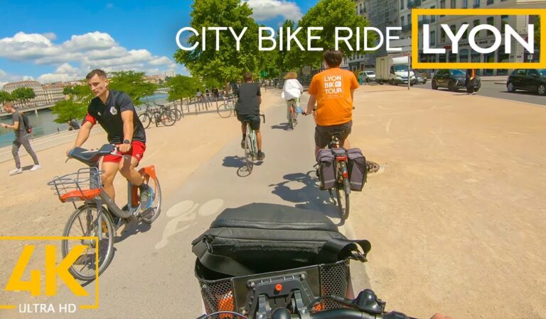 Exploring LYON on Two Wheels – 4K UHD City Bike Tour