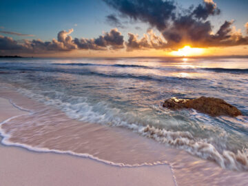 Caribbean Sunrise near Playa del Carmen, Riviera Maya, Mexico