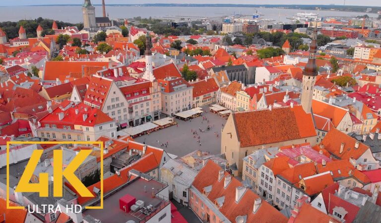 Birds Eye View of Tallinn in 4K UHD – Trip to Estonia – Short Preview Video