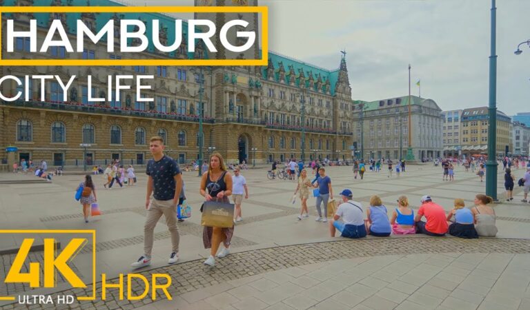 Exploring Cities of Germany – HAMBURG in 4K HDR – Relaxing City Life of the German Major Port City