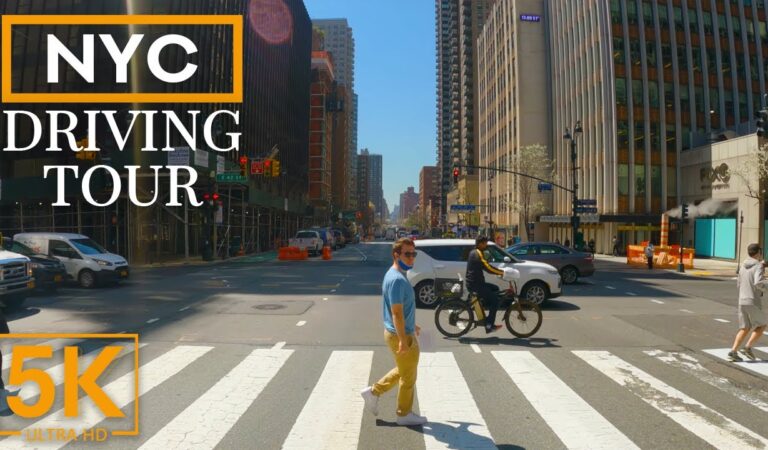 Driving Tour through the Streets of New York – 5K City Drive with Real Sounds