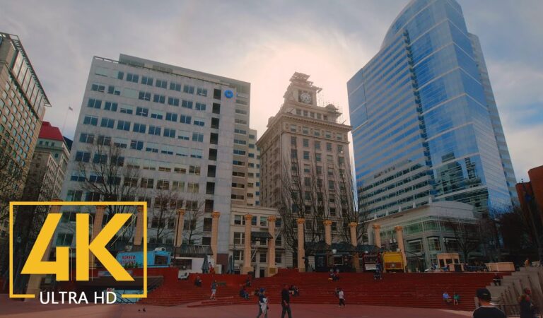 Portland Downtown in 4K, Oregon – City Life Video – Short Preview