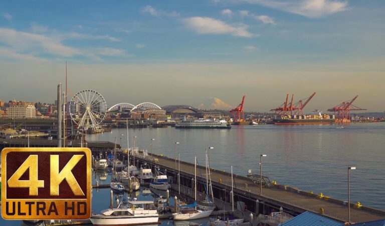 4K City Relax Video from Seattle – PIER 66 in Seattle – 1 Hour