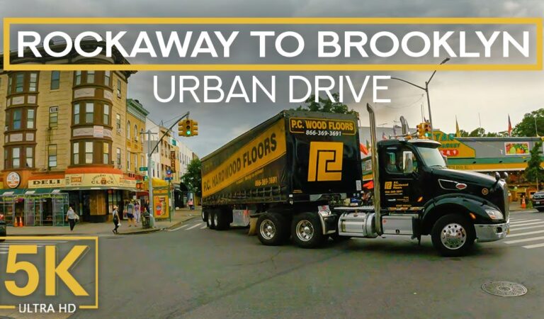 Driving in New York City in 5K – Far Rockaway to Brooklyn and Back (with Energetic Travel  Music)