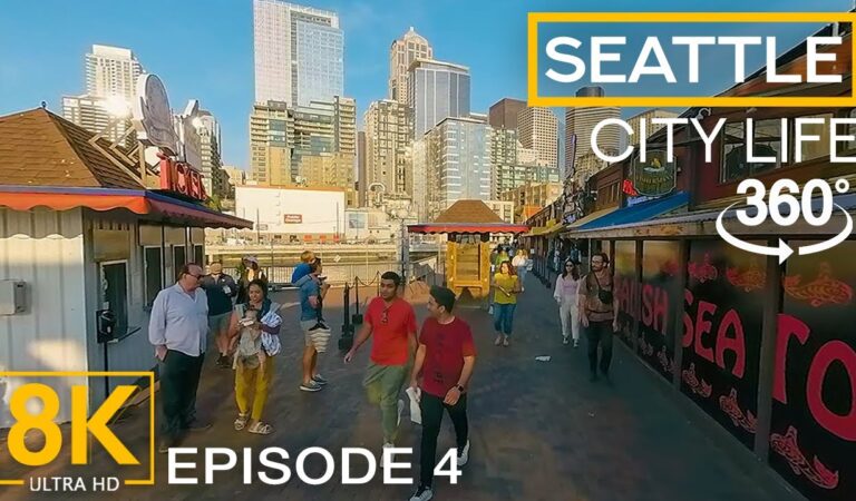 8K 360˚ Virtual Tour to the Heart of Seattle – Hectic City Life of the Emerald City – Part 4