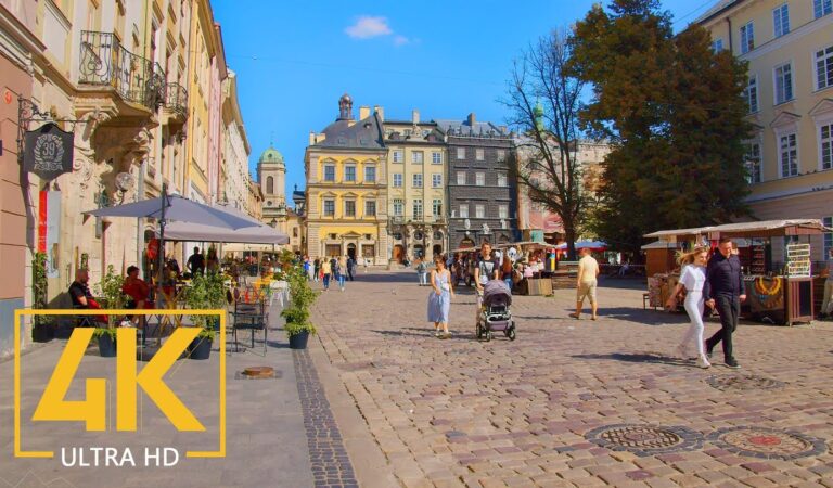 4K Relaxing Daylife of Lviv, Ukraine – Urban Life Video with City Sounds – Short Preview Video