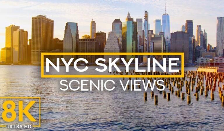 8K New York City Skyline – Evening and Nighttime Views of the City that Never Sleeps