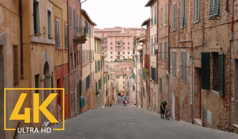 Beautiful Cities of Tuscany, Italy – 4K City Life Video with Street Sounds