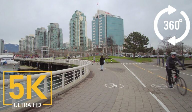 5K Vancouver Downtown 360° VR Video – Vancouver Harbourfront, Canada – 1 HR