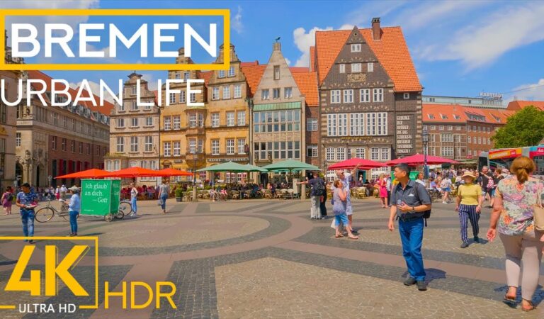 Exploring Cities of Germany – BREMEN – Relaxing City Life Video in 4K HDR