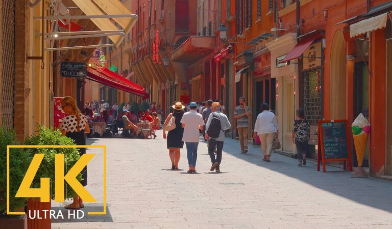 4K Virtual Trip to Bologna, Italy – Urban Video with City Sounds – European Cities