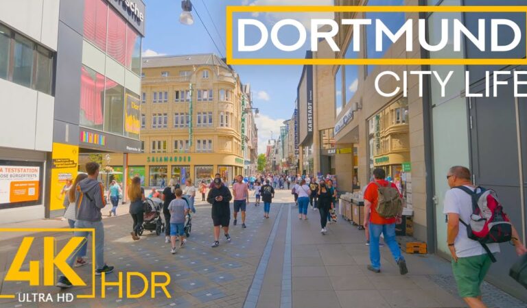 Exploring Cities of Germany in 4K HDR – Relaxing City Life of DORTMUND, German “Green Metropolis”