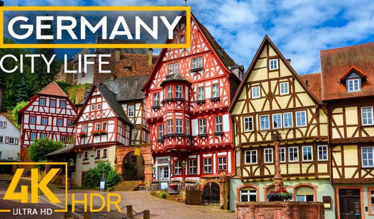 Virtual Travel to CITIES OF GERMANY in 4K HDR – Charming Cityscapes & Relaxing City Life