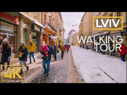 Winter Day in Lviv – 4K UHD Virtual Stroll through Timeless Magic