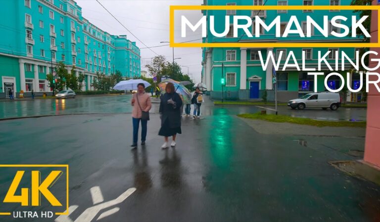 Murmansk – A City in the Arctic – 4K City Walking Tour