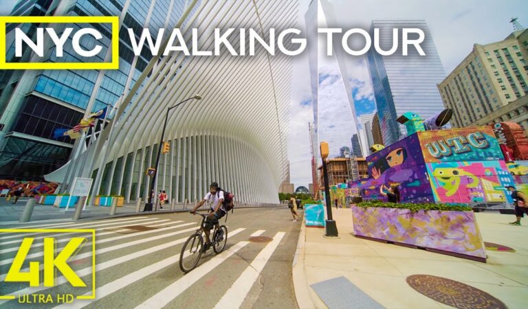 Walking Down the Streets of New York – Wall Street to Hudson Yards – 4K City Tour with Real Sounds